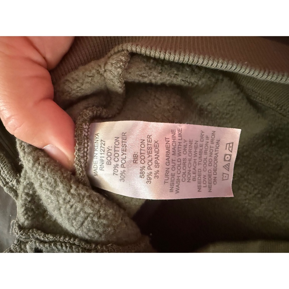 Berkley‎ Jensen Mens Olive Green Crewneck Sweatshirt Fleece Pullover Size S - Picture 4 of 6